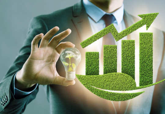 Image of technological hardware and digital growth charts representing the Innovation ETF